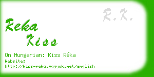 reka kiss business card